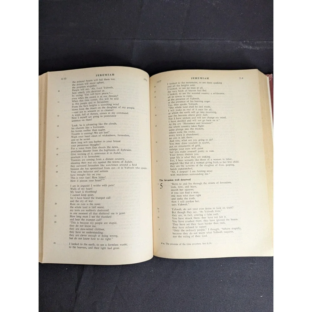 Vintage THE JERUSALEM BIBLE 1970's readers edition hardcover book estate‎ find